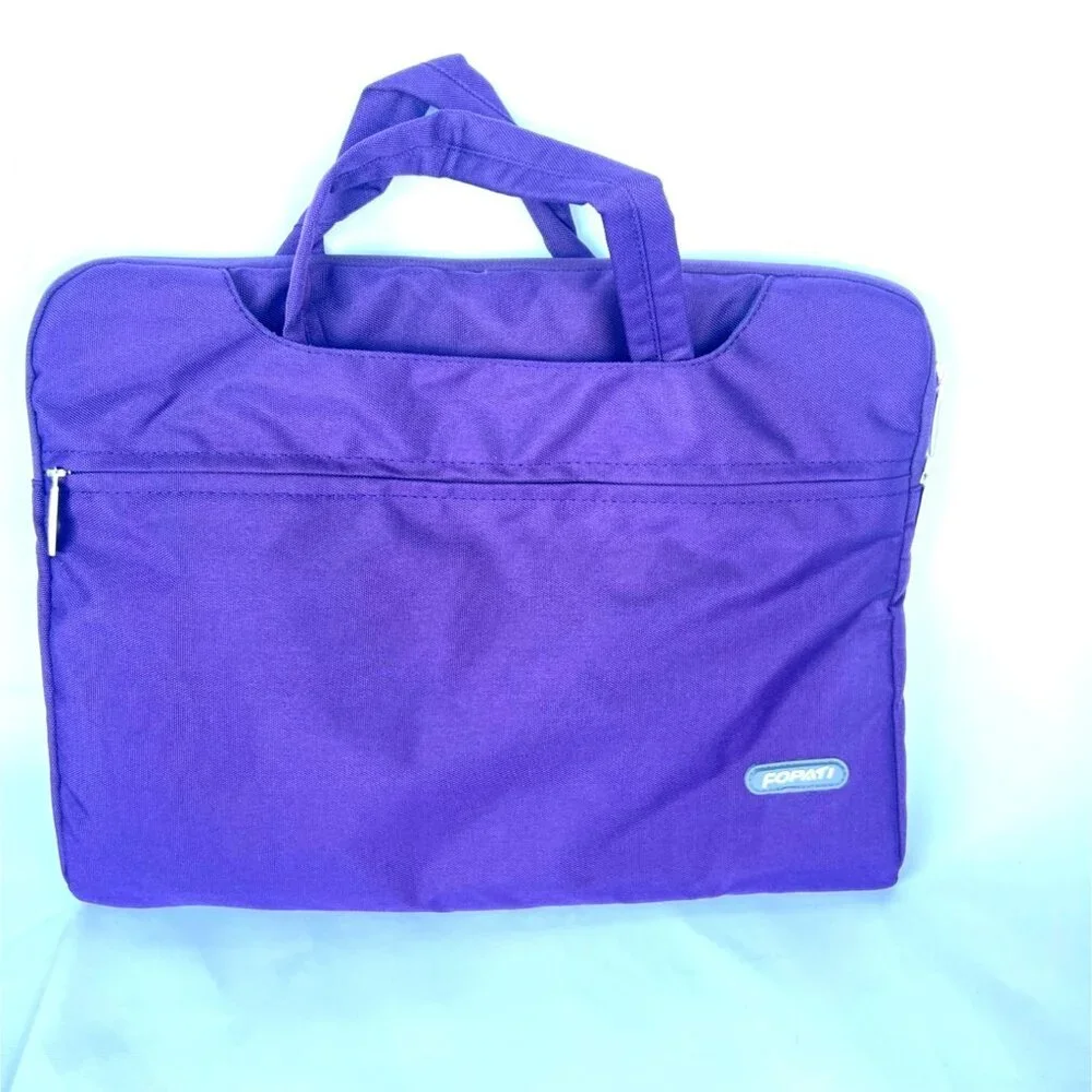 FOPATI Laptop Case Dark Purple Crossbody Laptop Bag